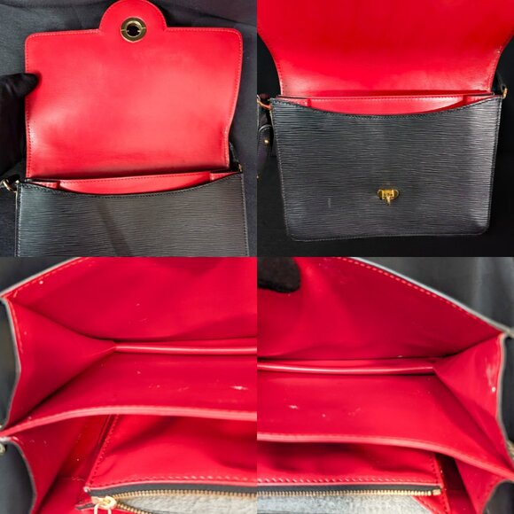 LOUIS VUITTON Epi Leather Friedland Bag Black Red Colorblock - Picture 11 of 16